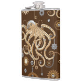 Octopus Steampunk Retro Mechanische Fantasie Heupfles (Links)