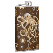 Octopus Steampunk Retro Mechanische Fantasie Heupfles (Rechts)
