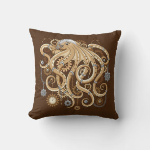 Octopus Steampunk Retro Mechanische Fantasie Kussen