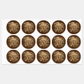 Octopus Steampunk Retro Mechanische Fantasie Labels (Vel)