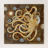 Octopus Steampunk Retro Mechanische Fantasie Legpuzzel (Horizontaal)