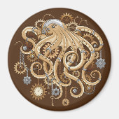 Octopus Steampunk Retro Mechanische Fantasie Magneet (Voorkant)