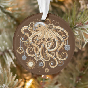 Octopus Steampunk Retro Mechanische Fantasie Ornament