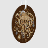 Octopus Steampunk Retro Mechanische Fantasie Ornament (voorkant)