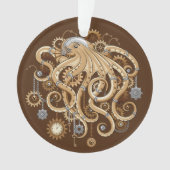Octopus Steampunk Retro Mechanische Fantasie Ornament (voorkant)