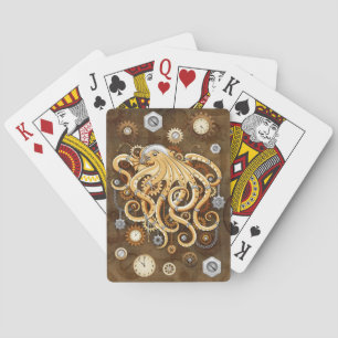 Octopus Steampunk Retro Mechanische Fantasie Pokerkaarten