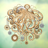 Octopus Steampunk Retro Mechanische Fantasie Raamsticker (Vel 3)