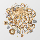 Octopus Steampunk Retro Mechanische Fantasie Raamsticker (Vel)