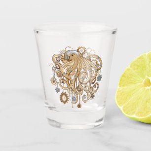 Octopus Steampunk Retro Mechanische Fantasie Shot Glas