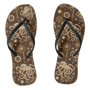 Octopus Steampunk Retro Mechanische Fantasie Teenslippers