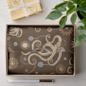 Octopus Steampunk Retro Mechanische Fantasie Tissuepapier (Geschenk)