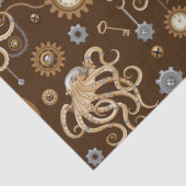 Octopus Steampunk Retro Mechanische Fantasie Tissuepapier (Detail)