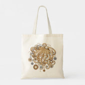 Octopus Steampunk Retro Mechanische Fantasie Tote Bag (Achterkant)