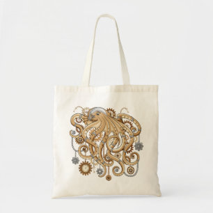 Octopus Steampunk Retro Mechanische Fantasie Tote Bag