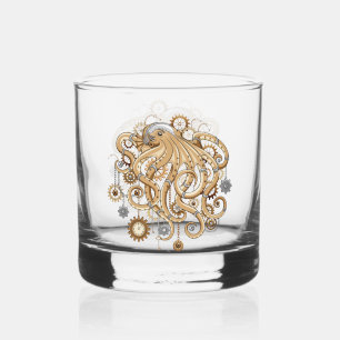 Octopus Steampunk Retro Mechanische Fantasie Whisky Glas