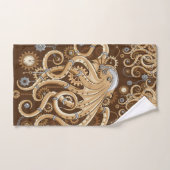 Octopus Steampunk Surreal Retro Stijl Machine  Bad Handdoek (Handdoek)