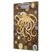 Octopus Steampunk Surreal Retro Stijl Machine Opme Klembord (Links)