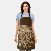 Octopus Steampunk Surreal Retro Stijl Machine Schort (Gedragen)