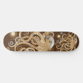 Octopus Steampunk Surreal Retrostijlmachine Persoonlijk Skateboard (Horizontaal)