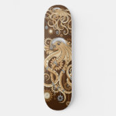 Octopus Steampunk Surreal Retrostijlmachine Persoonlijk Skateboard (Voorkant)