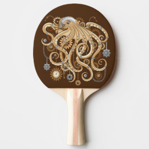 Octopus Steampunk Surreal Retrostijlmachine Tafeltennisbatje