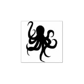 Octopus stempel, nachtmerrie spooky cthulhu fun zw rubberstempel (Afrduk)