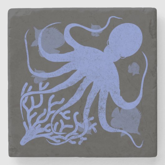 Octopus Stenen Onderzetter (Voorkant)