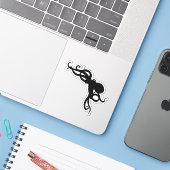 octopus sticker (Laptop met iPhone)