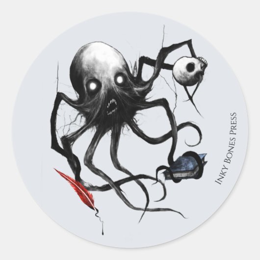 Octopus Sticker - Inky Bones Press (Voorkant)