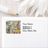 Octopus Strand Antieke Kust Steampunk Etiket (Insitu)