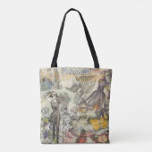 Octopus Strand Antieke Kust Steampunk Tote Bag (Achterkant)