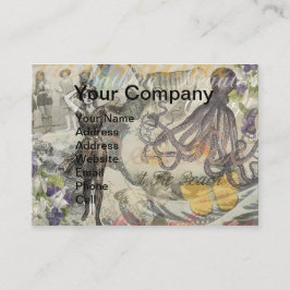 Octopus Strand Antieke Kust Steampunk Visitekaartje
