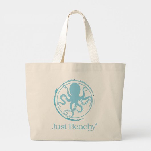Octopus Strandtas Grote Tote Bag (Achterkant)