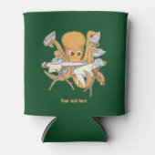 Octopus strijken, overweldigd door klusjes. blikjeskoeler (Voorkant)