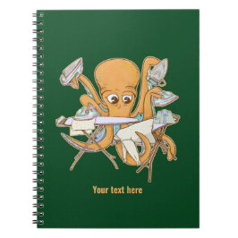 Octopus strijken, overweldigd door klusjes. notitieboek