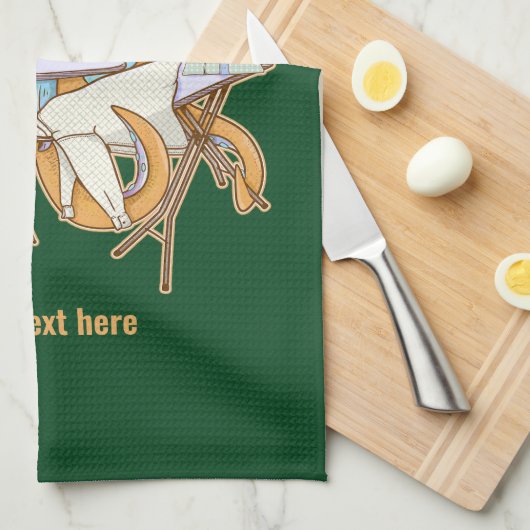 Octopus strijken, overweldigd door klusjes. theedoek (Quarter Fold)