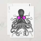 Octopus Sunglazen Curiositeit Briefkaart (Voorkant / Achterkant)