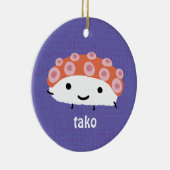 Octopus Sushi (tako) Cute Kawaii Character Holiday Keramisch Ornament (Rechts)