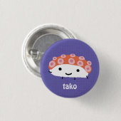 Octopus Sushi (tako) Ronde Button 3,2 Cm (Voorkant /achterkant)