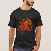 Octopus T-shirt Cool Hip Graphic Shirt Design (Voorkant)