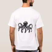 Octopus T-shirt - Zwart & Wit (Achterkant)