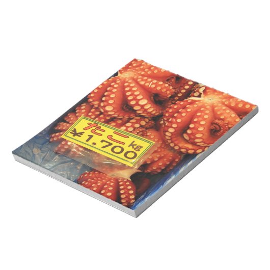 Octopus Tako たこ Tsukiji-vismarkt, Tokio, Japan Notitieblok (Linkerzijde)