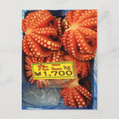 Octopus Tako た Tsukiji Fish Market, Tokyo, Japan Briefkaart (Voorkant)