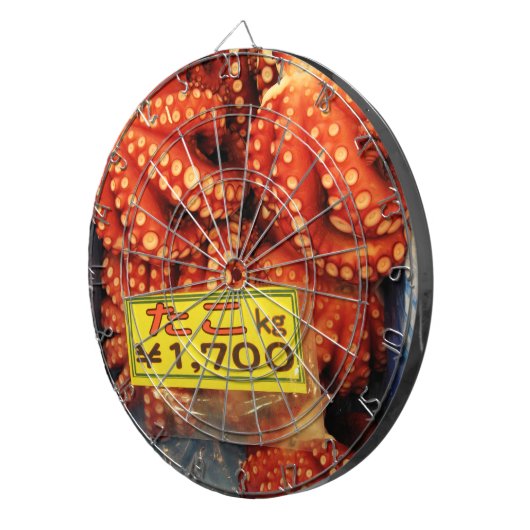 Octopus Tako た Tsukiji Fish Market, Tokyo, Japan Dartbord (Voorkant Rechts)