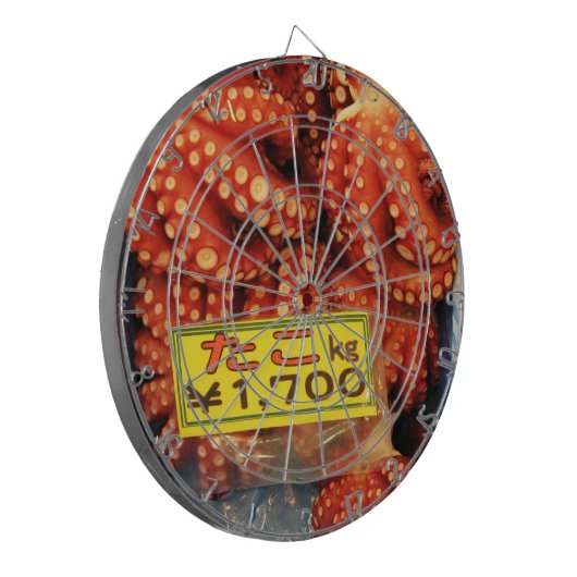 Octopus Tako た Tsukiji Fish Market, Tokyo, Japan Dartbord (Voorkant Links)