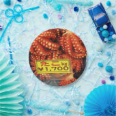 Octopus Tako た Tsukiji Fish Market, Tokyo, Japan Papieren Bordje (Feest)