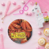 Octopus Tako た Tsukiji Fish Market, Tokyo, Japan Papieren Bordje (Feest)