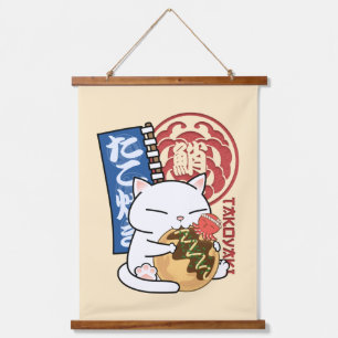 Octopus Takoyaki Cat Hangend Wandkleed