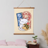 Octopus Takoyaki Cat Hangend Wandkleed (Slaapkamer)