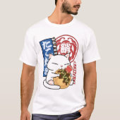 Octopus Takoyaki Cat T-shirt (Voorkant)